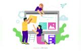 Website setup concept for landing page