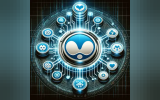 DALL·E 2024-02-29 14.53.31 - Visualize a concept where the Drupal Webform Module is being highlighted, with a clear focus on the Drupal logo. This image features a large, prominen